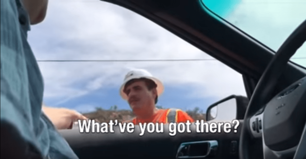 VIDEO: Caltrans Worker Distributes ‘No On Prop 6’&nbsp;Flyer